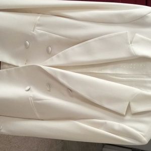 Winter white tuxedo jacket